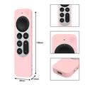 Apple TV 4K Siri Remote 3. gen Silikone Beskyttelsesetui med Håndledsrem - Lyserød