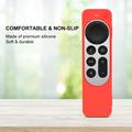 Apple TV 4K Siri Remote 3. gen Silikone Beskyttelsesetui med Håndledsrem - rød