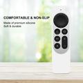 Apple TV 4K Siri Remote 3. gen Silikone Beskyttelsesetui med Håndledsrem - hvid