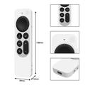 Apple TV 4K Siri Remote 3. gen Silikone Beskyttelsesetui med Håndledsrem - hvid