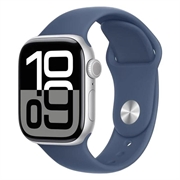 Apple Watch 10 GPS MWWA3QN/A - Aluminium, Denim-sportsbånd, S/M, 42mm