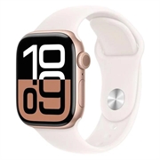 Apple Watch 10 GPS MWWH3QN/A - Aluminium, Light Blush-sportsbånd, S/M, 42mm