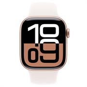 Apple Watch 10 GPS MWWJ3QN/A - Aluminium, Light Blush-sportsbånd, M/L, 42mm - Rosaguld