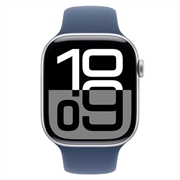 Apple Watch 10 GPS MWWL3QN/A - Aluminium, Denim-sportsbånd, S/M, 46mm