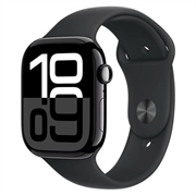 Apple Watch 10 GPS MWWQ3QN/A - Aluminium, sort sportsarmbånd, M/L, 46mm - Kulsort