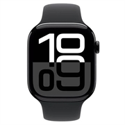 Apple Watch 10 GPS MWWQ3QN/A - Aluminium, sort sportsarmbånd, M/L, 46mm - Kulsort