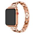 Apple Watch (38/40/SE/41/42mm) Diamant Stål Dame Urrem - rosaguld