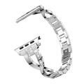 Apple Watch (38/40/SE/41/42mm) Diamant Stål Dame Urrem - sølv