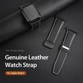 Apple Watch (38/40/SE/41/42mm) Dux Ducis YA M-Buckle Ægte Læder Rem - sort