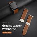 Apple Watch (38/40/SE/41/42mm) Dux Ducis YA M-Buckle Ægte Læder Rem - brun