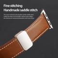 Apple Watch (38/40/SE/41/42mm) Dux Ducis YA M-Buckle Ægte Læder Rem - brun
