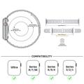 Apple Watch (38/40/SE/41/42mm) Kalebol CNC Pro Rustfrit Stål Rem - sort