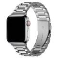 Apple Watch (38/40/SE/41/42mm) Kalebol CNC Pro Rustfrit Stål Rem - sølv