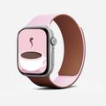 Apple Watch (38/40/SE/41/42mm) MOFT Snap Duo-rem - lyserød / brun