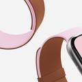 Apple Watch (38/40/SE/41/42mm) MOFT Snap Duo-rem - lyserød / brun