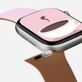 Apple Watch (38/40/SE/41/42mm) MOFT Snap Duo-rem - lyserød / brun