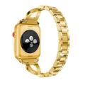 Apple Watch (42/44/SE/45/46/49mm) Diamant Stål Dame Urrem - guld