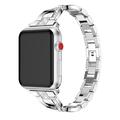 Apple Watch (42/44/SE/45/46/49mm) Diamant Stål Dame Urrem - sølv