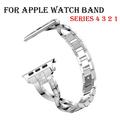 Apple Watch (42/44/SE/45/46/49mm) Diamant Stål Dame Urrem - sølv