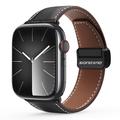 Apple Watch (42/44/SE/45/46/49mm) Dux Ducis YA M-Buckle Ægte Læder Rem - sort