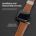 Apple Watch (42/44/SE/45/46/49mm) Dux Ducis YA M-Buckle Ægte Læder Rem - brun