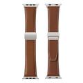 Apple Watch (42/44/SE/45/46/49mm) Dux Ducis YA M-Buckle Ægte Læder Rem - brun