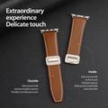 Apple Watch (42/44/SE/45/46/49mm) Dux Ducis YA M-Buckle Ægte Læder Rem - brun