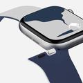Apple Watch (42/44/SE/45/46/49mm) MOFT Snap Duo-rem - marineblå / Misty