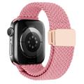 Apple Watch Flettet nylonrem med magnetlukning - 49mm/46mm/45mm/44mm - lyserød