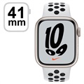 Apple Watch Nike 7 LTE MKJ33FD/A - Aluminum, Ren Platin / Sort Sportsrem, 41mm