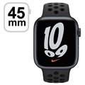 Apple Watch Nike 7 WiFi MKNC3FD/A - Aluminum, Antracit/Sort Sportsarmbånd, 45mm