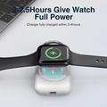 Bærbar trådløs oplader til Apple Watch med nøglering - 1800mAh - Hvid