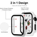 Apple Watch SE (2022)/SE/6/5/4 Hard Case med Skærmbeskyttelse / Beskyttelsesglas - 40mm - Hvid