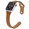 Apple Watch 7/SE/6/5/4/3/2/1 Premium Læderrem - 41mm/40mm/38mm - Brun