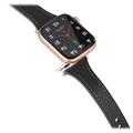 Apple Watch Ultra 2/Ultra/9/8/SE (2022)/7/SE/6/5/4/3/2/1 Premium Læderrem - 45mm/44mm/42mm - Sort