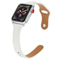 Apple Watch Ultra/8/SE (2022)/7/SE/6/5/4/3/2/1 Premium Læderrem - 45mm/44mm/42mm - Hvid