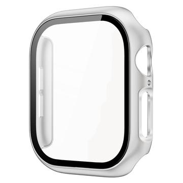 Apple Watch Series 11/10 Plastikcover med Skærmbeskyttelse Hærdet Glas - 42mm - Sølv