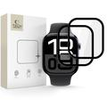 Apple Watch Series 11/10 Tech-Protect Glass Flex+ Hybrid skærmbeskytter - 46mm - 2 stk. - Sort kant