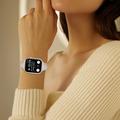 Apple Watch Series 11/10/9/8/SE 3/SE (2022)/7/SE/6/5/4/3/2/1 - Thin Ægte Læder Rem - 42mm/41mm/40mm/38mm - Beige