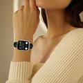 Apple Watch Series 11/10/9/8/SE 3/SE (2022)/7/SE/6/5/4/3/2/1 - Thin Ægte Læder Rem - 42mm/41mm/40mm/38mm - Sort
