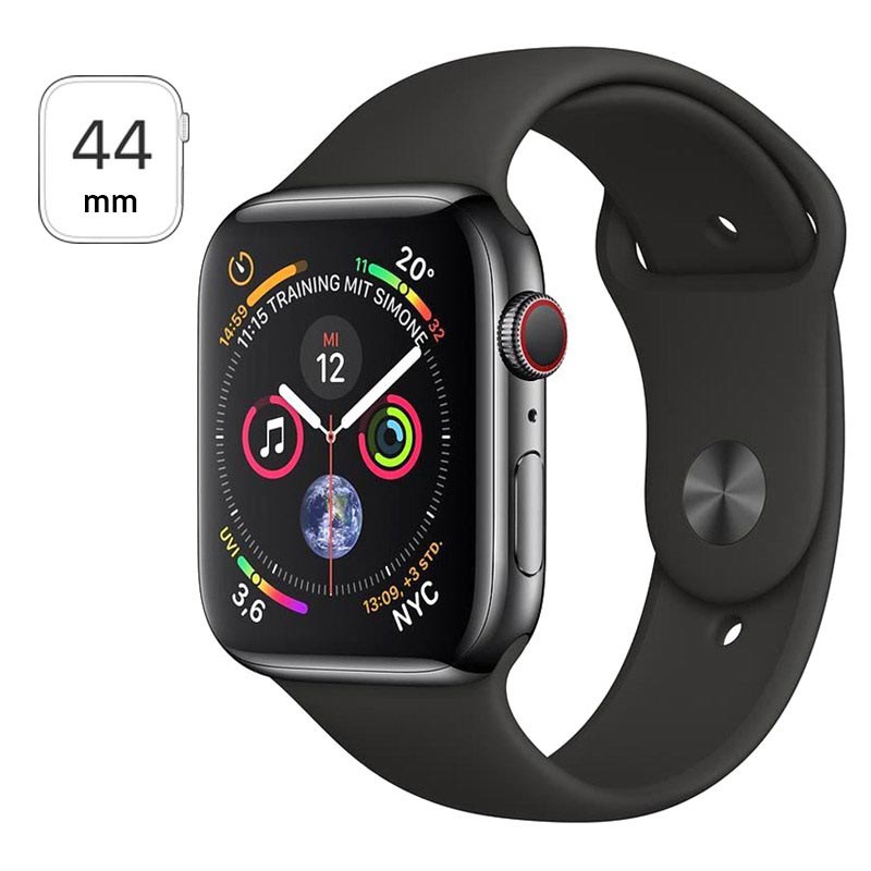 Akrobatik Store Åh gud Apple Watch Series 4 LTE - Rustfrit Stål, Sportsrem, 44mm, 16GB