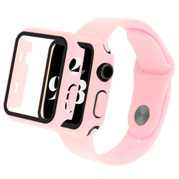 Apple Watch Series 7/8 Plastikcover med Skærmbeskytter - 45mm - Pink