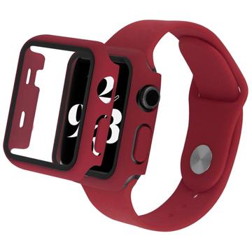 Apple Watch Series 7/8 Plastikcover med Skærmbeskytter - 45mm - Vinrød
