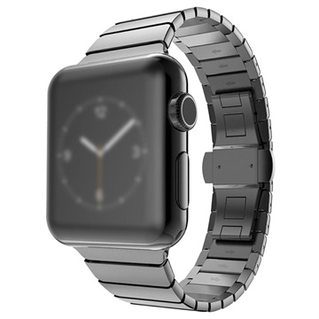 Apple Watch Series 9/8/SE (2022)/7/SE/6/5/4/3/2/1 Rustfrit Stål Spænderem - 41mm/40mm/38mm - Sort