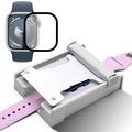 Apple Watch Series 9/8/7 Skærmbeskytter med støvfrit monteringssæt - 41mm - sort kant