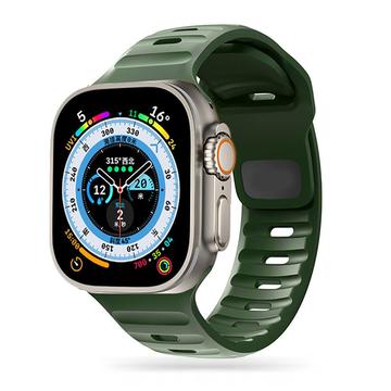 Apple Watch Series Ultra 2/Ultra/9/8/SE (2022)/7/SE/6/5/4/3/2/1 Tech-Protect IconBand Line silikonerem - 49 mm/45 mm/44 mm/42 mm - armygrøn