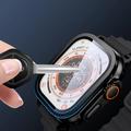 Apple Watch Ultra/Ultra 2/Ultra 3 Tech-Protect Glass Ring Skærmbeskyttelse Hærdet Glas - 9H, 2 stk. - Sort kant