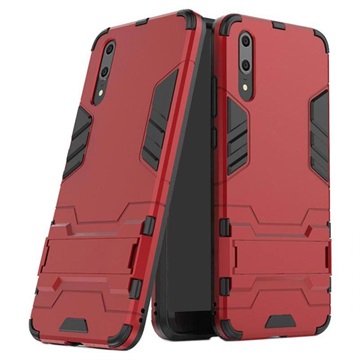 Huawei P20 Armor Hybrid Cover med Stand - Rød