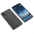 Armor Series Huawei P30 Hybrid Cover med Stand - Sort