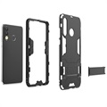 Armor Series Huawei P30 Lite Hybrid Cover med Stand - Sort